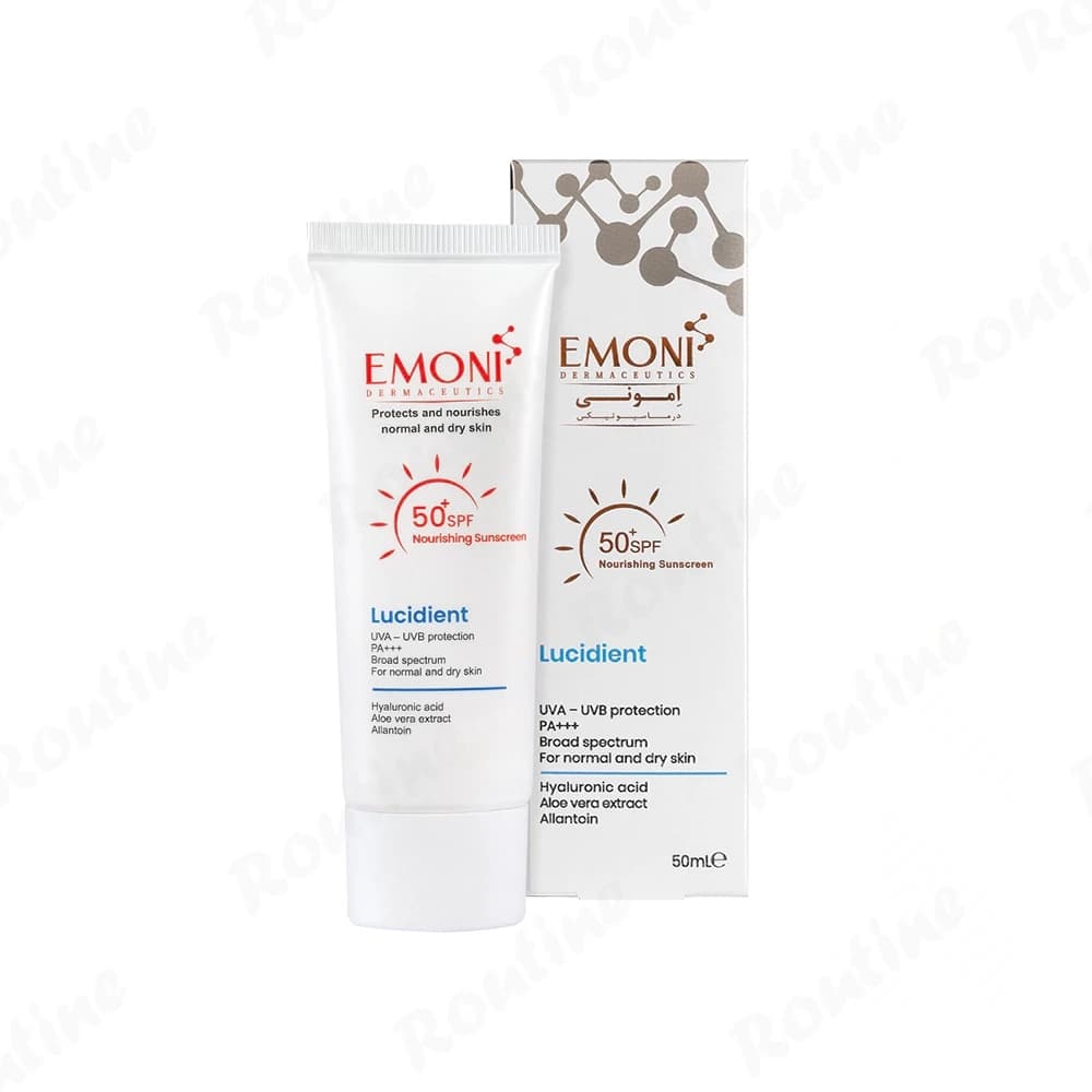 کرم ضد آفتاب بی‌رنگ پوست خشک SPF50 امونی — تصویر 2