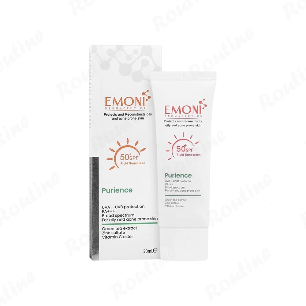 فلوئید ضد آفتاب بی‌رنگ پوست چرب SPF50 امونی — تصویر 2