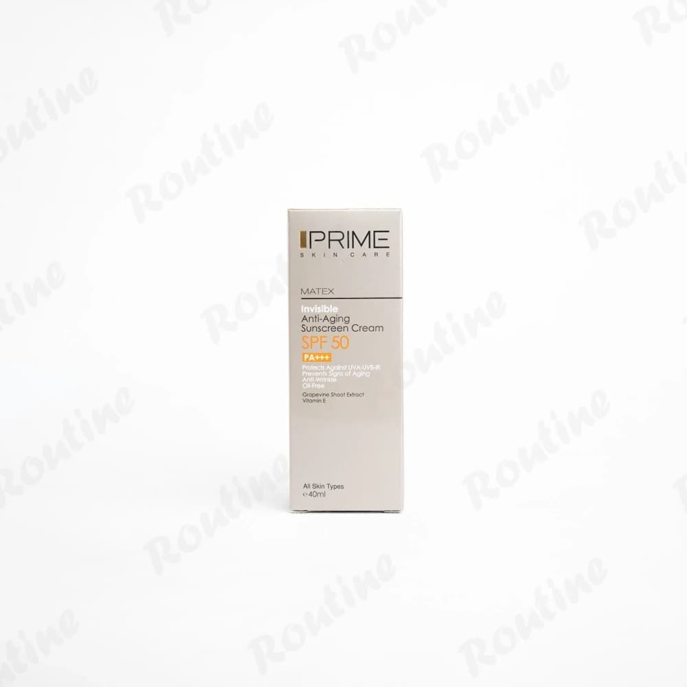 کرم ضد آفتاب جوان کننده بی رنگ SPF50 پرایم
