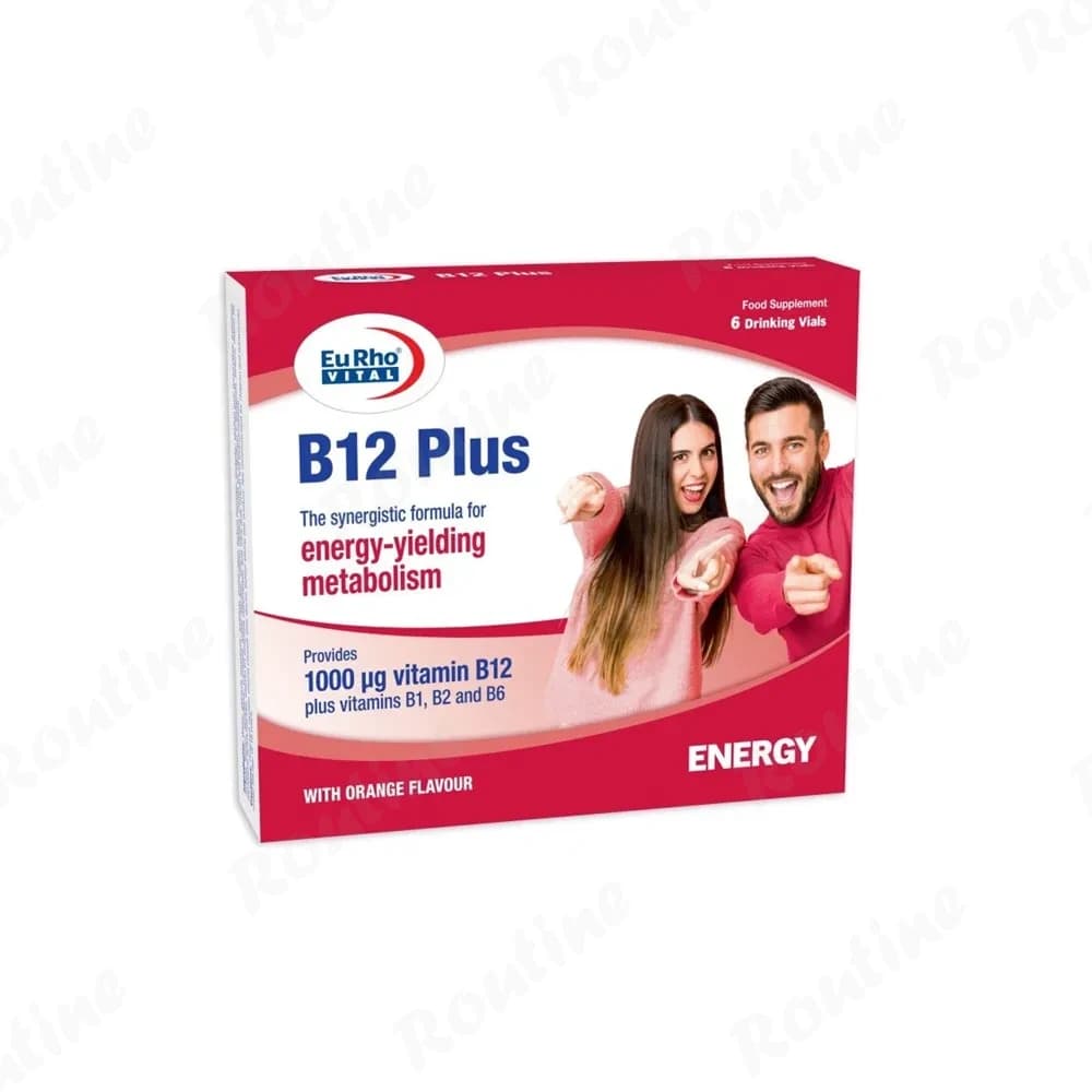 ویال خوراکی ویتامین B12 پلاس یوروویتال 6 عدد