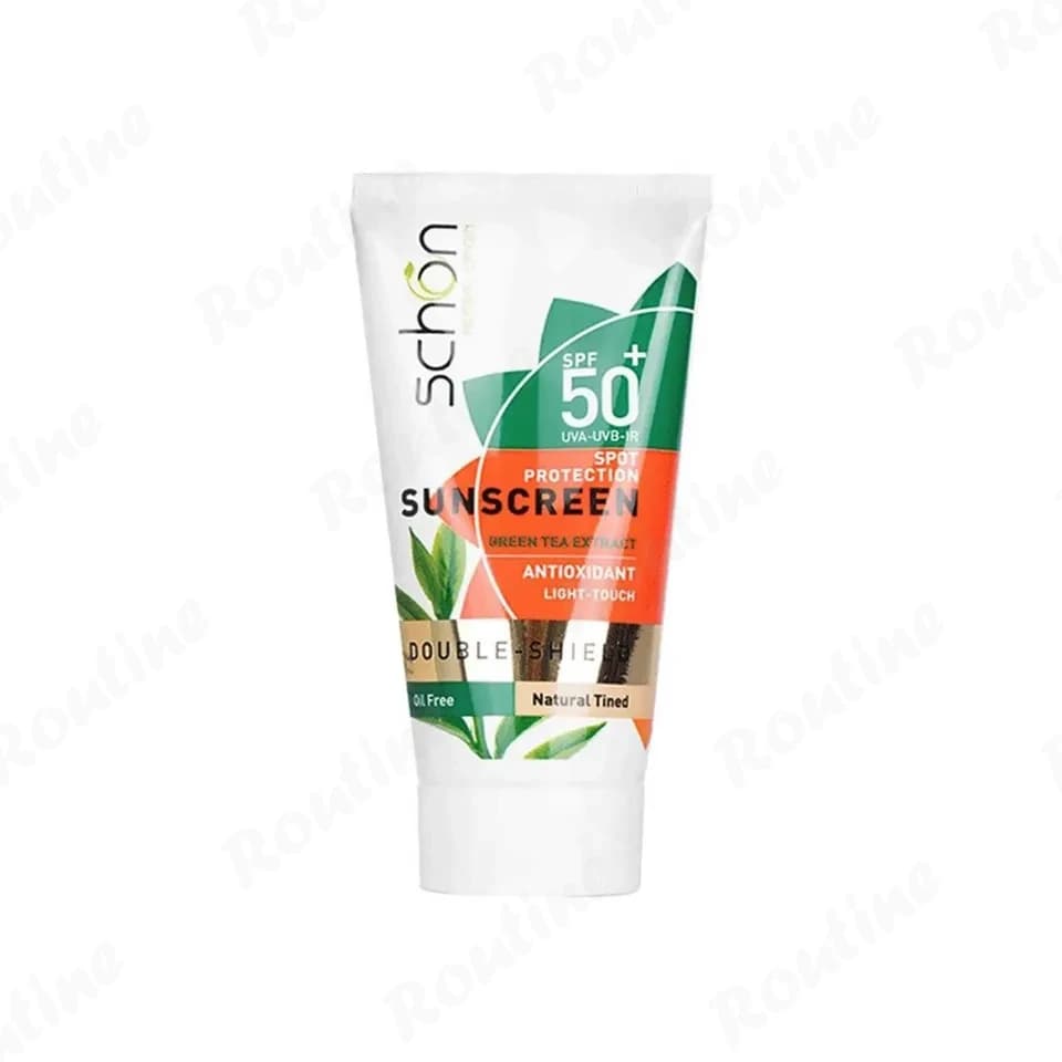 کرم ضد آفتاب رنگ طبیعی فاقد چربی شون مدل Double Shield SPF50
