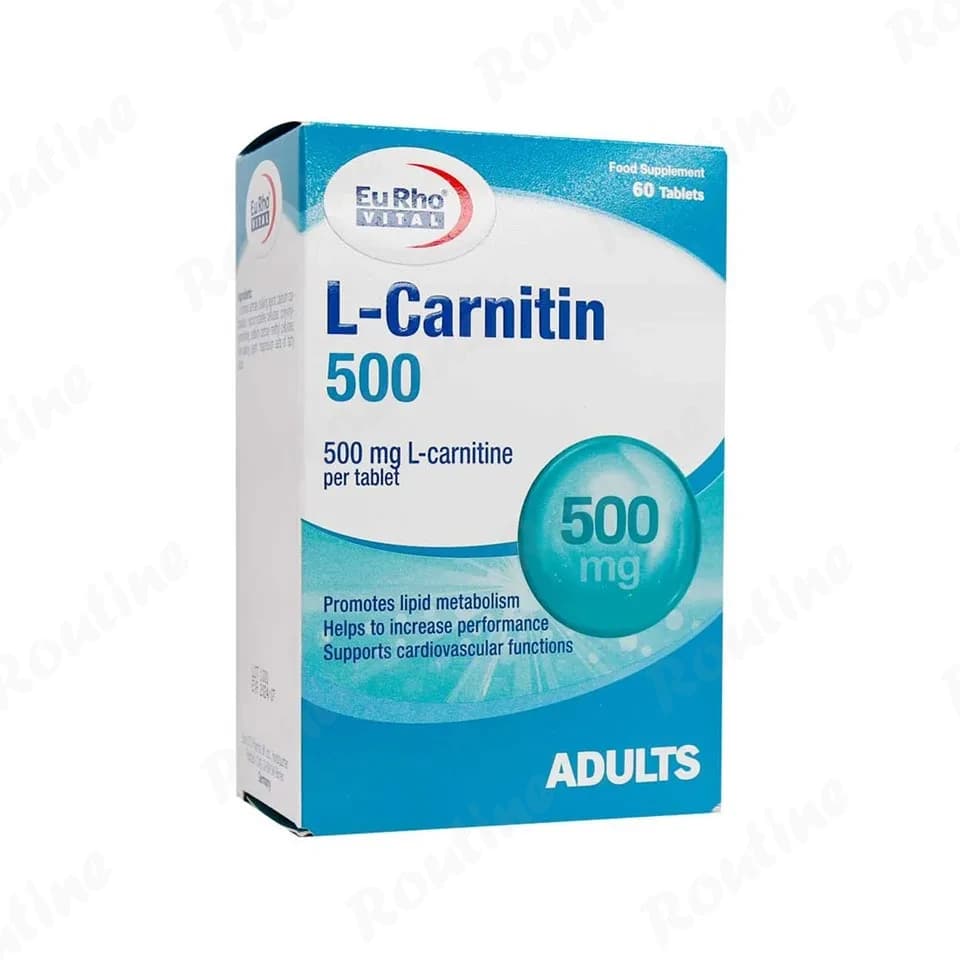 قرص ال کارنیتین 500 میلی گرم یوروویتال 60 عددی